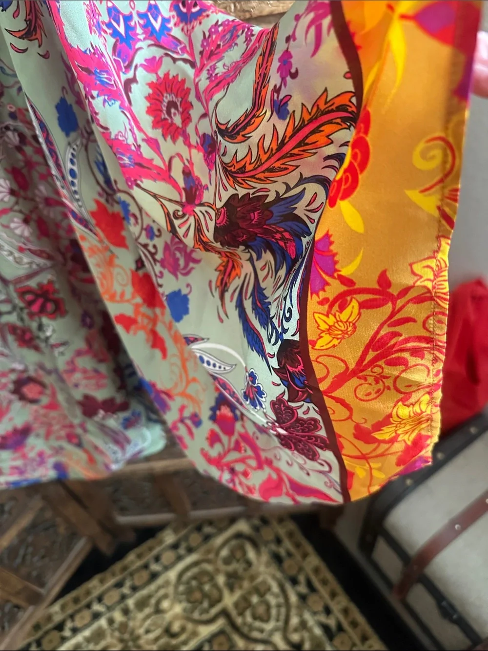 Rachel Zoe Pink and Blue Floral Kimono